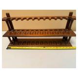 Large Wooden Vintage Pipe Stand