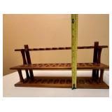 Large Wooden Vintage Pipe Stand