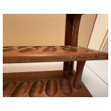 Large Wooden Vintage Pipe Stand