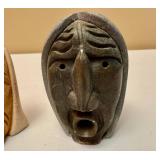 Soapstone Native Face Carvings