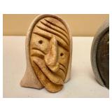 Soapstone Native Face Carvings