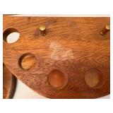 Two Vintage Wood Pipe Holders
