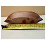 Vintage Inuit Art Pottery Canoe