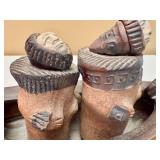 Vintage Inuit Art Pottery Canoe