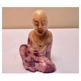 Vintage Stone Carved Buddha Sitting