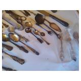 Large Assortment of Silver Plated, Electroplated & Silver Tone Utensils - One Sterling