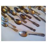 Large Assortment of Silver Plated, Electroplated & Silver Tone Utensils - One Sterling