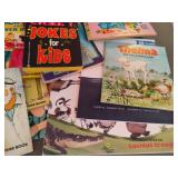 Collection of Toddler Board Books and Basket of Stuffies