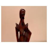Vintage "Don Quixote" Hand Carved Wood Statue