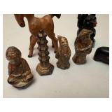 Small Ceramic & Wood Figurines
