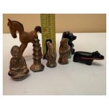 Small Ceramic & Wood Figurines