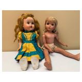 Vintage Saucy Walker Doll and Baby Doll