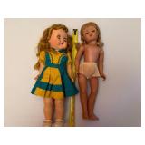 Vintage Saucy Walker Doll and Baby Doll