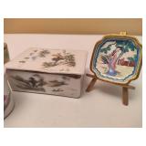 Assorted Asian Cups/Trinket Boxes/Small Plate