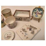 Assorted Asian Cups/Trinket Boxes/Small Plate