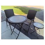 Outdoor Bistro Set & Side Table