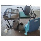 Garden Seat, Tool Apron & Watering Cans