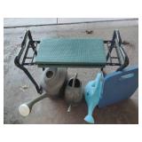 Garden Seat, Tool Apron & Watering Cans