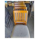 Set of Five Padded Folding Chairs