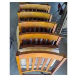 Set of Five Padded Folding Chairs