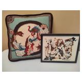 Framed Art & Pillow
