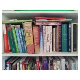 White Bookcase w/Books & Stuffed Animals