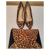 Franco Sarto Wedge Heels (Size 8) & Matching Clutch