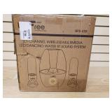 Be Free 2.1 Channel Wireless Mutimedia LED Dancing Water BT Sound System- Includes main piece and 2 small speakers