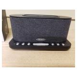 Jensen Dual Alarm Clock Radio with wireless charging