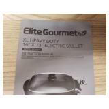 Elite Gourmet XL Heavy Duty 16" x 13" Electric Skillet- includes cord