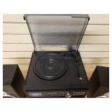 Trexonic 3-Speed Turntable with CD Player, Double Cassette, BT, FM Radio, and USB/SD Encode