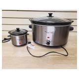 Megachef 8 Liter oval slow cooker & mini cooker combo
