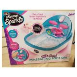 Total body balance ball, shimmer n sparkle massaging foot spa, Dior sauvage Colone, forever back back pain relief belt