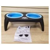 Petmaker elevated pet dish with expandable bowls