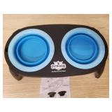 Petmaker elevated pet dish with expandable bowls