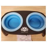 Petmaker elevated pet dish with expandable bowls