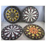 (D-3) 4 Vintage 18" Dart Boards 3 a...