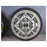 (D-3) 4 Vintage 18" Dart Boards 3 a...