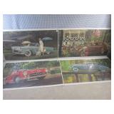(EC1) 4 Prints Of Vintage Cars 23" ...
