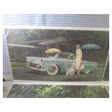 (EC1) 4 Prints Of Vintage Cars 23" ...