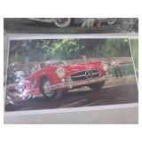 (EC1) 4 Prints Of Vintage Cars 23" ...