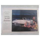 (EC1) 4 Vintage Full 2-Page Car Mag...