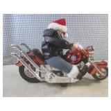 (CNTR) Animated Santa On Motorcycle...