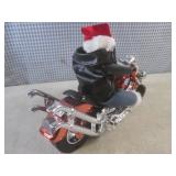 (CNTR) Animated Santa On Motorcycle...