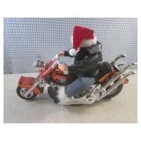 (CNTR) Animated Santa On Motorcycle...