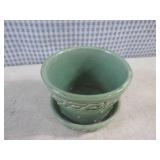 (FS) Vintage McCoy Green Glazed Pot...