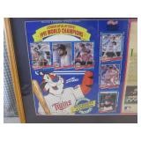 (D-4) Framed Minnesota Twins 1991 W...