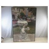 (D-4) Framed Snoopy Statue Photo Po...