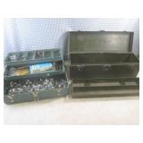(A-3) Vintage 19" Metal Tool Box an...