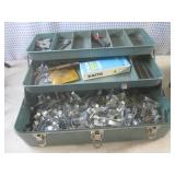 (A-3) Vintage 19" Metal Tool Box an...